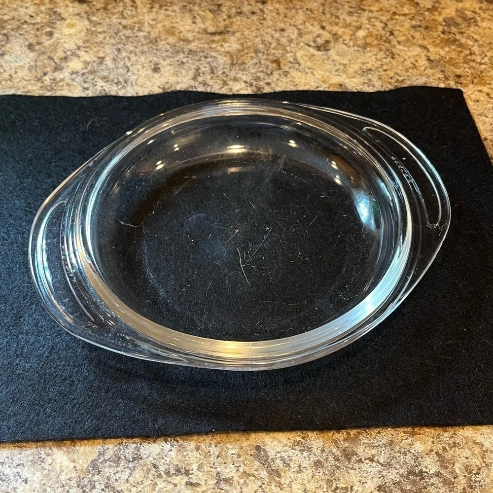 PYREX Clear Glass Round Replacement LID ONLY w/ Tabs ~ 683-C